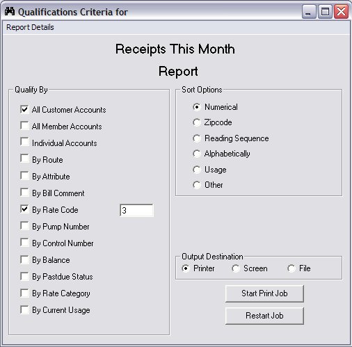 RVS Mosaics Report Configuration